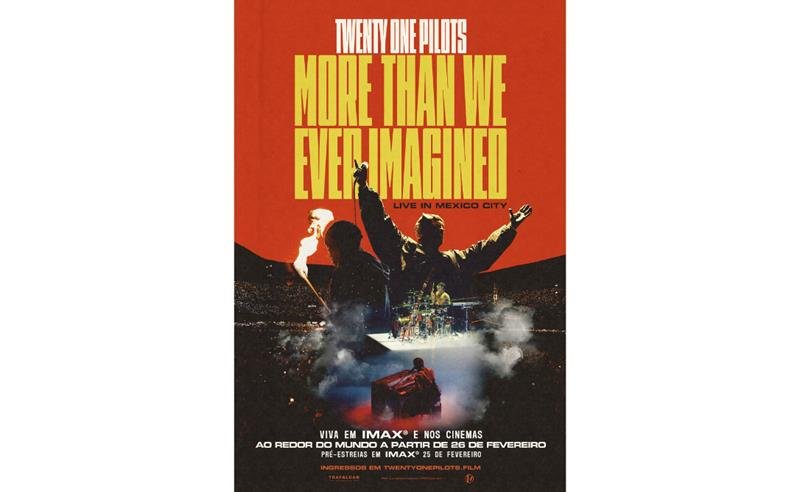 “Twenty One Pilots: More Than We Ever Imagined” estreia em IMAX® e nos cinemas em 26 de fevereiro