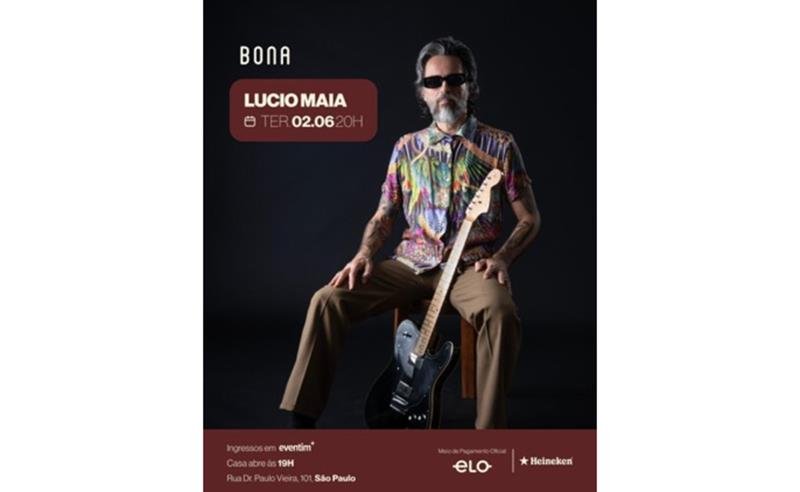 Lúcio Maia celebra lançamento do novo álbum com show em São Paulo